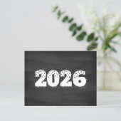 Postcard with text of 2026 on chalkboard. New year シーズンポストカード (スタンド正面)