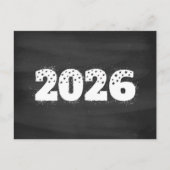 Postcard with text of 2026 on chalkboard. New year シーズンポストカード (正面)
