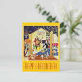 PostcardART。 幸せなハヌカー シーズンポストカード (スタンド正面)