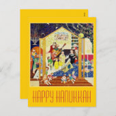 PostcardART。 幸せなハヌカー シーズンポストカード (正面/裏面)