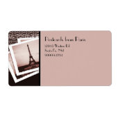 Postcards from Paris Return Address Labels ラベル (正面)