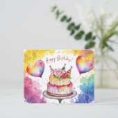 Postcards Happy Birthday Gateau 06 ポストカード (スタンド正面)