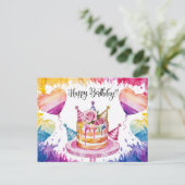 Postcards Happy Birthday Gateau 09 ポストカード (スタンド正面)