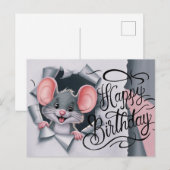 Postcards Happy Birthday Souris 02 ポストカード (正面/裏面)