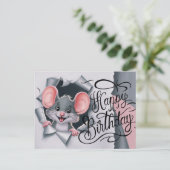 Postcards Happy Birthday Souris 02 ポストカード (スタンド正面)