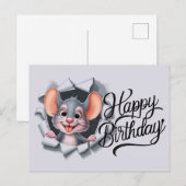Postcards Happy Birthday Souris 03 ポストカード (正面/裏面)