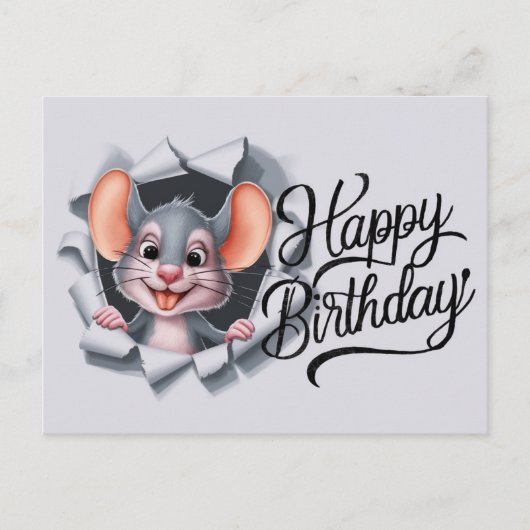 Postcards Happy Birthday Souris 03 ポストカード (正面)