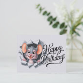 Postcards Happy Birthday Souris 03 ポストカード (スタンド正面)