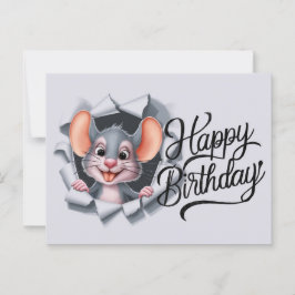 Postcards Happy Birthday Souris 03 ポストカード