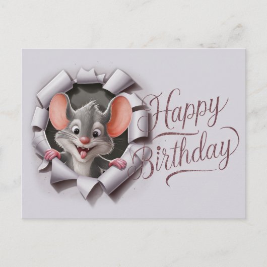Postcards Happy Birthday Souris 05 ポストカード (正面)