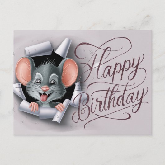 Postcards Happy Birthday Souris 08 ポストカード (正面)