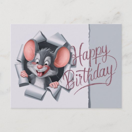 Postcards Happy Birthday Souris 09 ポストカード (正面)