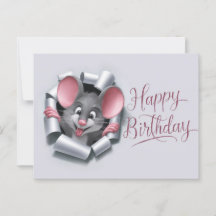 Postcards Happy Birthday Souris 10