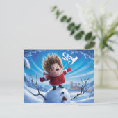 Postcards Snow Day 04 ポストカード (スタンド正面)