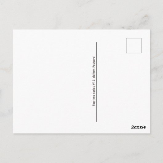 postcrossingのための茶時間ティーカップの郵便はがき ポストカード (裏面)