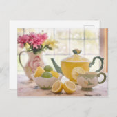 postcrossingのための茶時間茶部屋の郵便はがき ポストカード (正面/裏面)