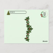 Postcrossing – アニー・ザ・ネコとクリスマス小妖精や小人 ポストカード (裏面)