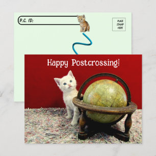 Postcrossing – タフィーMcDuff Around The World Cat ポストカード