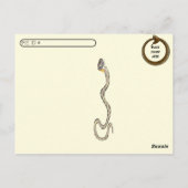 Postcrossing – ヘビ葉書の伝書 ポストカード (裏面)