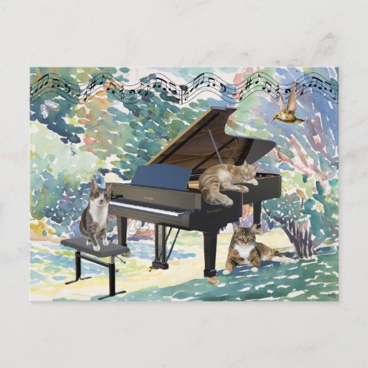 Postcrossing - ミュージカル ポストカード Meowy (正面)
