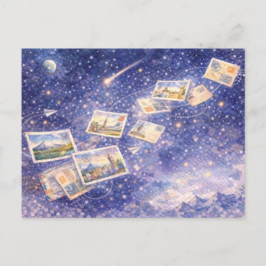 Postcrossing 宇宙の旅 ポストカード (正面)