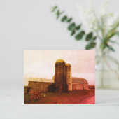 Postcrossing – 旧納屋:赤月の喪はがき シーズンポストカード (スタンド正面)