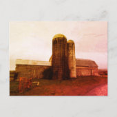 Postcrossing – 旧納屋:赤月の喪はがき シーズンポストカード (正面)