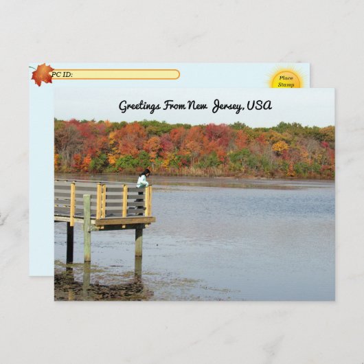 Postcrossing – 秋の思い – Helmetta NJ ポストカード (正面/裏面)