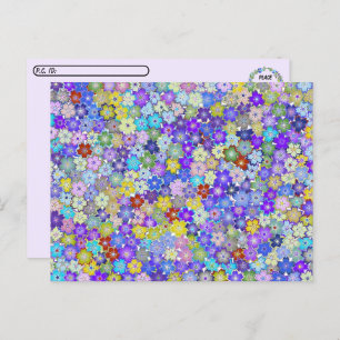 Postcrossing – 美しいカラフルフローラはがき ポストカード