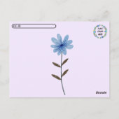 Postcrossing – 美しいカラフルフローラはがき ポストカード (裏面)