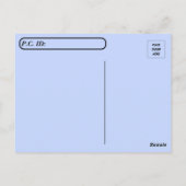 Postcrossing – 青と金ゴールドの写真 ポストカード (裏面)