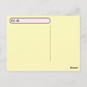 Postcrossing 70's Vibe Wildflowers、IDボックス付き ポストカード (裏面)