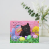 Postcrossing - Angel the Kitten's Easter Wishes ポストカード (スタンド正面)