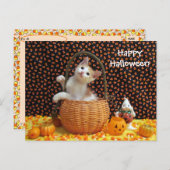 Postcrossing Annie's Curious Halloween Cat ポストカード (正面/裏面)