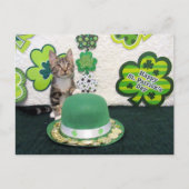 Postcrossing - Bandit The Cat's St. Patrick's Day ポストカード (正面)