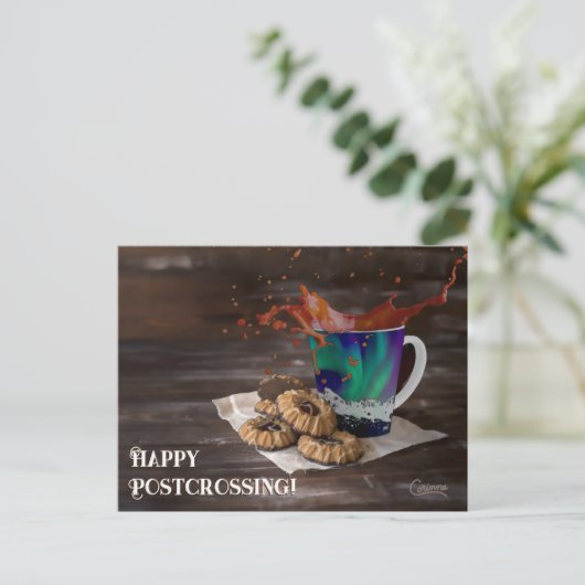 Postcrossing Coffee – ポストカード (スタンド正面)