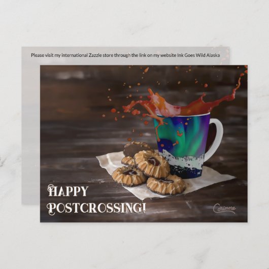 Postcrossing Coffee – ポストカード (正面/裏面)