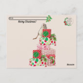 Postcrossing - Cute Rat 飾 For Christmas ポストカード (裏面)