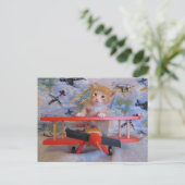 Postcrossing = Dolce the Cat's Airplane Postcrossi ポストカード (スタンド正面)