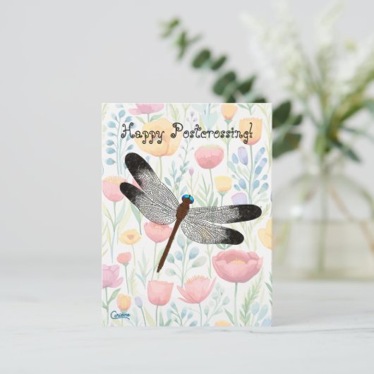 Postcrossing Dragonfly – はがき (スタンド正面)