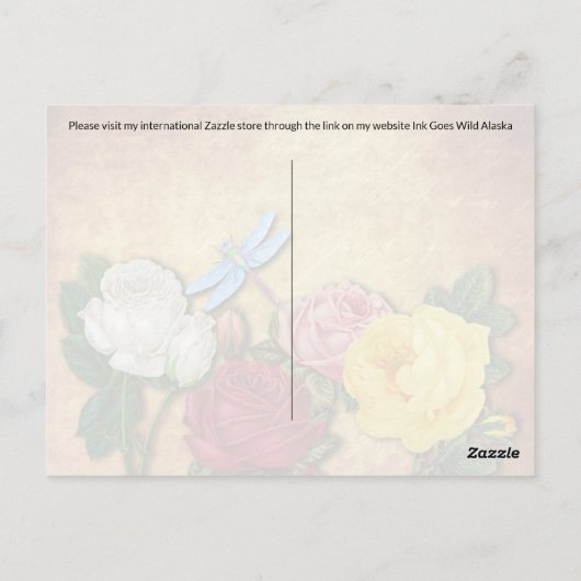 Postcrossing Dragonfly – はがき (裏面)