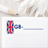 Postcrossing IDラベル統一された王国「フラグスタイル」 ラベル (インサイチュ)