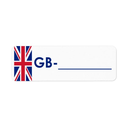 Postcrossing IDラベル統一された王国「フラグスタイル」 ラベル (正面)