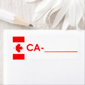 Postcrossing ID Label Canada "フラグスタイル" ラベル (インサイチュ)