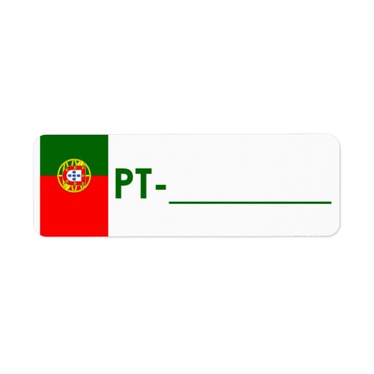 Postcrossing ID Label Portugal "フラグスタイル" ラベル (正面)