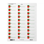 Postcrossing ID Label Portugal "フラグスタイル" ラベル (フルシート)
