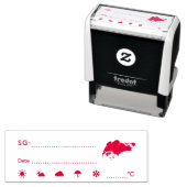 Postcrossing ID SGシンガポール天気予報 セルフインキングスタンプ (インサイチュ)