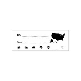 Postcrossing ID US America Weather Date C セルフインキングスタンプ