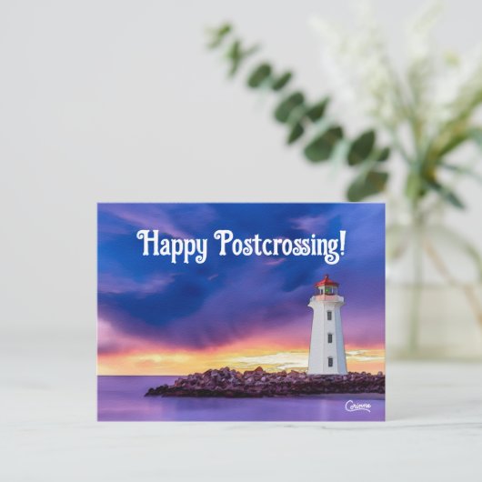 Postcrossing Light House – ポストカード (スタンド正面)