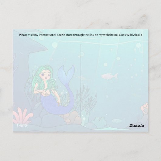 Postcrossing Mermaid – はがき (裏面)